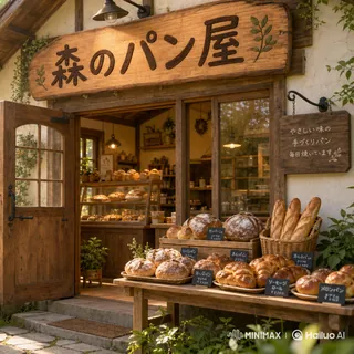 森のパン屋の看板