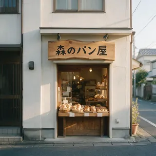 森のパン屋の看板